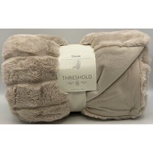Threshold Throw Blanket Beige 50in X 60in